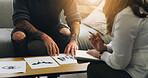 Therapist, hands or inkblot test for psychology evaluation, personality assessment or emotion. People, psychiatry or Rorschach paper for counseling, psychological analysis or mental health with flare