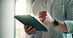 Tablet, hands and businessman in office with research for finance report with budget plan. Digital technology, professional and mature male financial manager with online for investment proposal.