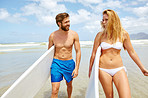I was on my surfboard... but then I fell for her