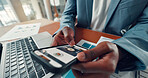 Business person, hands and phone screen with food menu for takeaway delivery or online shopping. Closeup, employee or shopper with mobile smartphone display, website or ecommerce restaurant in office