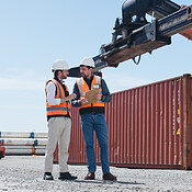 Logistics, team and planning at container yard for supply chain ...