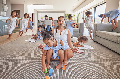 Buy stock photo Studio, mature woman and party with wine for alcohol beverage, drinking and excited for celebration. Female person, screaming and enjoy with hat for new year, event or disco ball by yellow background