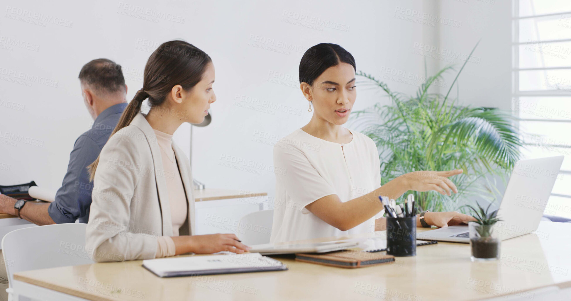Buy stock photo Break, diversity and laughing with business people on sofa in office lounge for bonding or conversation. Comfortable, funny and relax with employee friends in workplace together for collaboration