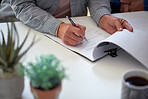 businessman hands signing contract document for corporate partnership deal holding pen