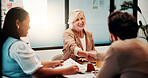 Recruitment, handshake or business people with smile in office, welcome or introduction for interview. Candidate, hr team or shake hands for hiring opportunity, congratulations or onboarding meeting