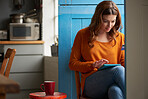 Brunette making online credit card payment using digital tablet