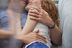 Beautiful woman man couple embrace at home relaxing love lifestyle happiness affectionate relationship