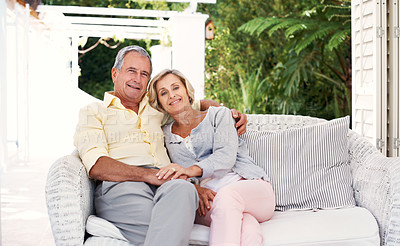 Buy stock photo Shot of a senior couple enjoying the day together