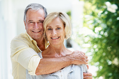 Buy stock photo Shot of a senior couple enjoying the day together