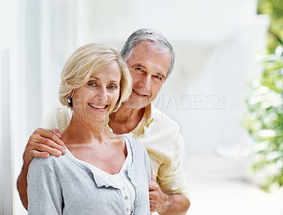 Buy stock photo Shot of a senior couple enjoying the day together