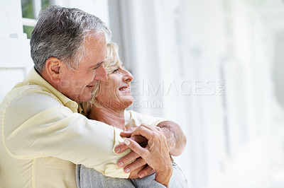 Buy stock photo Shot of a senior couple enjoying the day together