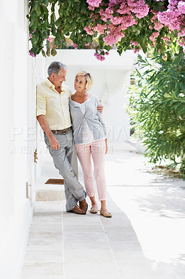 Buy stock photo Shot of a senior couple enjoying the day together