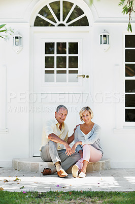 Buy stock photo Shot of a senior couple enjoying the day together