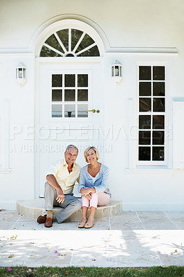 Buy stock photo Shot of a senior couple enjoying the day together