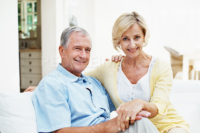 Buy stock photo Shot of a senior couple enjoying the day together