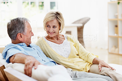 Buy stock photo Shot of a senior couple enjoying the day together