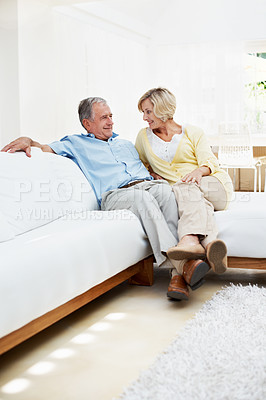 Buy stock photo Shot of a senior couple enjoying the day together