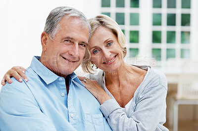 Buy stock photo Shot of a senior couple enjoying the day together