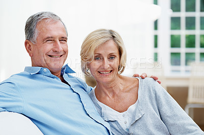 Buy stock photo Shot of a senior couple enjoying the day together