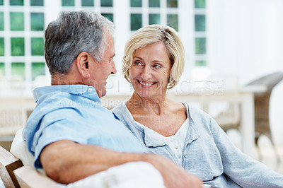 Buy stock photo Shot of a senior couple enjoying the day together