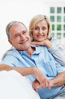 Buy stock photo Shot of a senior couple enjoying the day together