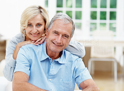 Buy stock photo Shot of a senior couple enjoying the day together