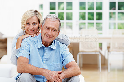 Buy stock photo Shot of a senior couple enjoying the day together