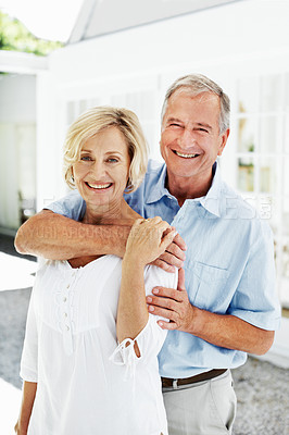 Buy stock photo Shot of a senior couple enjoying the day together