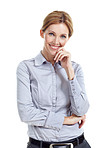 Thinking over her great corporate strategies