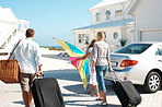 Ready to start their family vacation 