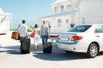 Totally prepared to start their vacation 