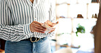 Counting, hands and businesswoman with cash in office for finance with company budget planning. Money, profit and female financial manager with salary increase, savings or investment in workplace.