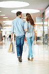 Taking a stroll through their local mall