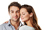 Content in the arms of her man