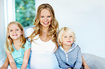 Proud of her little family