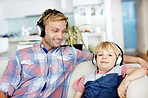 Listening to music, just like dad!