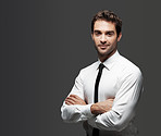 Clean-cut proffessional saving space for your message