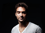 Handsome features accentuated by shadow