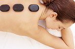 Letting the spa therapy soothe her stress away 