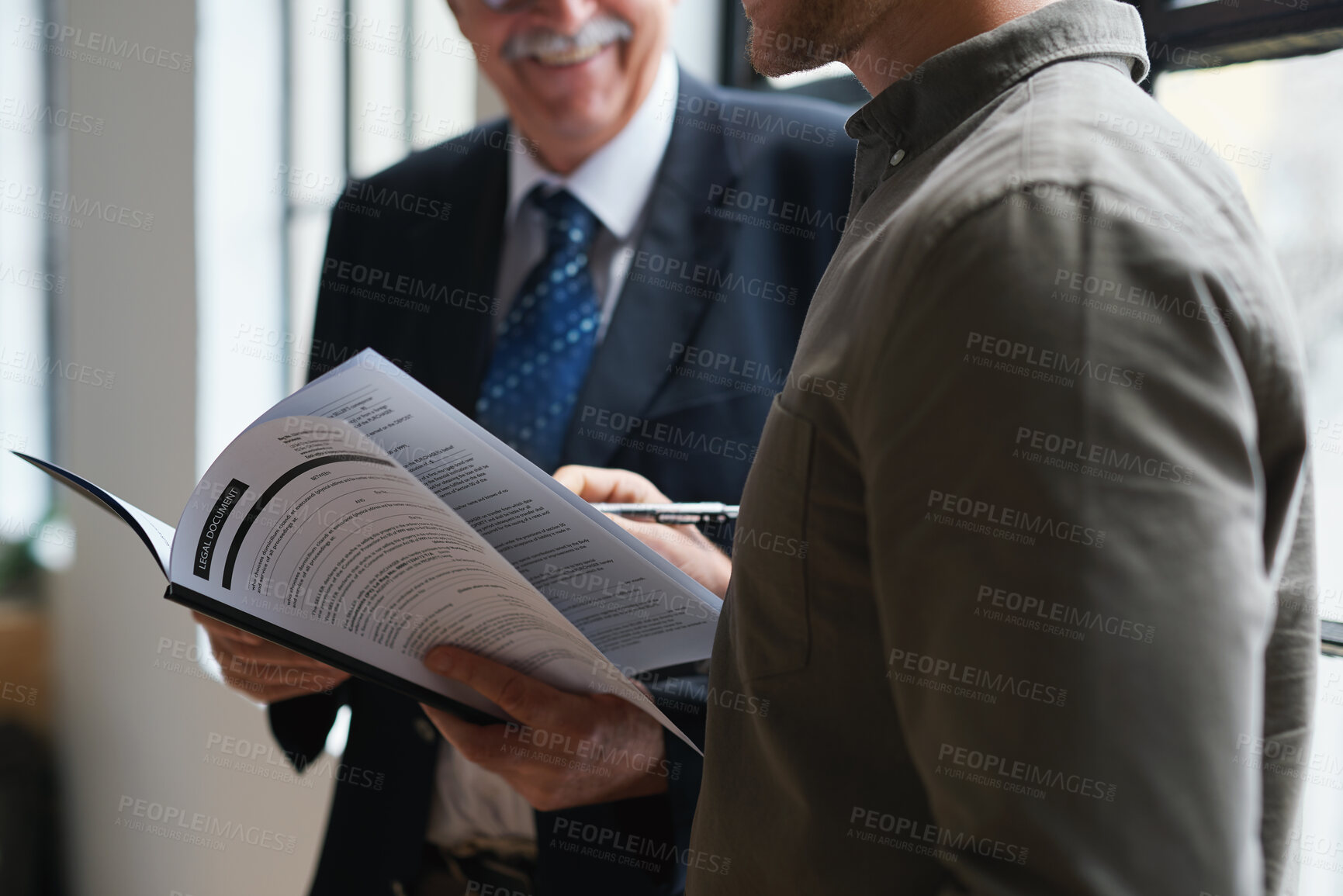 Buy stock photo Documents, hands and men in office with finance data, coaching or conversation for profit growth. Paperwork, mentor and employees with company investment, feedback and information for b2b deal