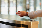 Smart watch scanning to open gate in business lobby