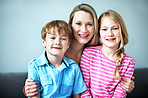 Proud of her beautiful kids