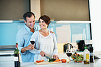 Enjoying making dinner together