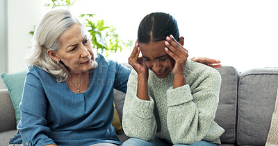 Buy stock photo Crying, woman and counseling session in clinic, psychology help and listening to patient with trauma. Psychologist, talking and comfort for person with depression, emotion and mental health in office