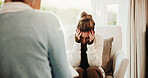 Psychology, therapist and woman in consultation, anxiety or stress in mental health evaluation. Counseling session, patient and person with depression for assessment, trauma support or help in office