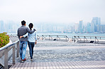 Taking in the cityscape