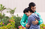 Taking in an affectionate moment