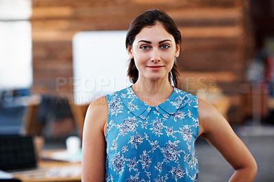 Buy stock photo Portrait of a beautiful designer at the office