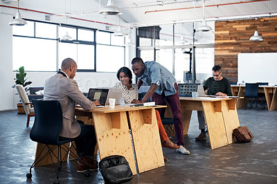 Buy stock photo Full length shot of a group of coworkers in an office