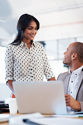 Buy stock photo Cropped shot businesspeople working in an office